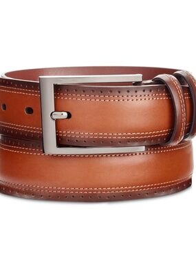 NWT Perry Ellis Mens Double Stitch Belt